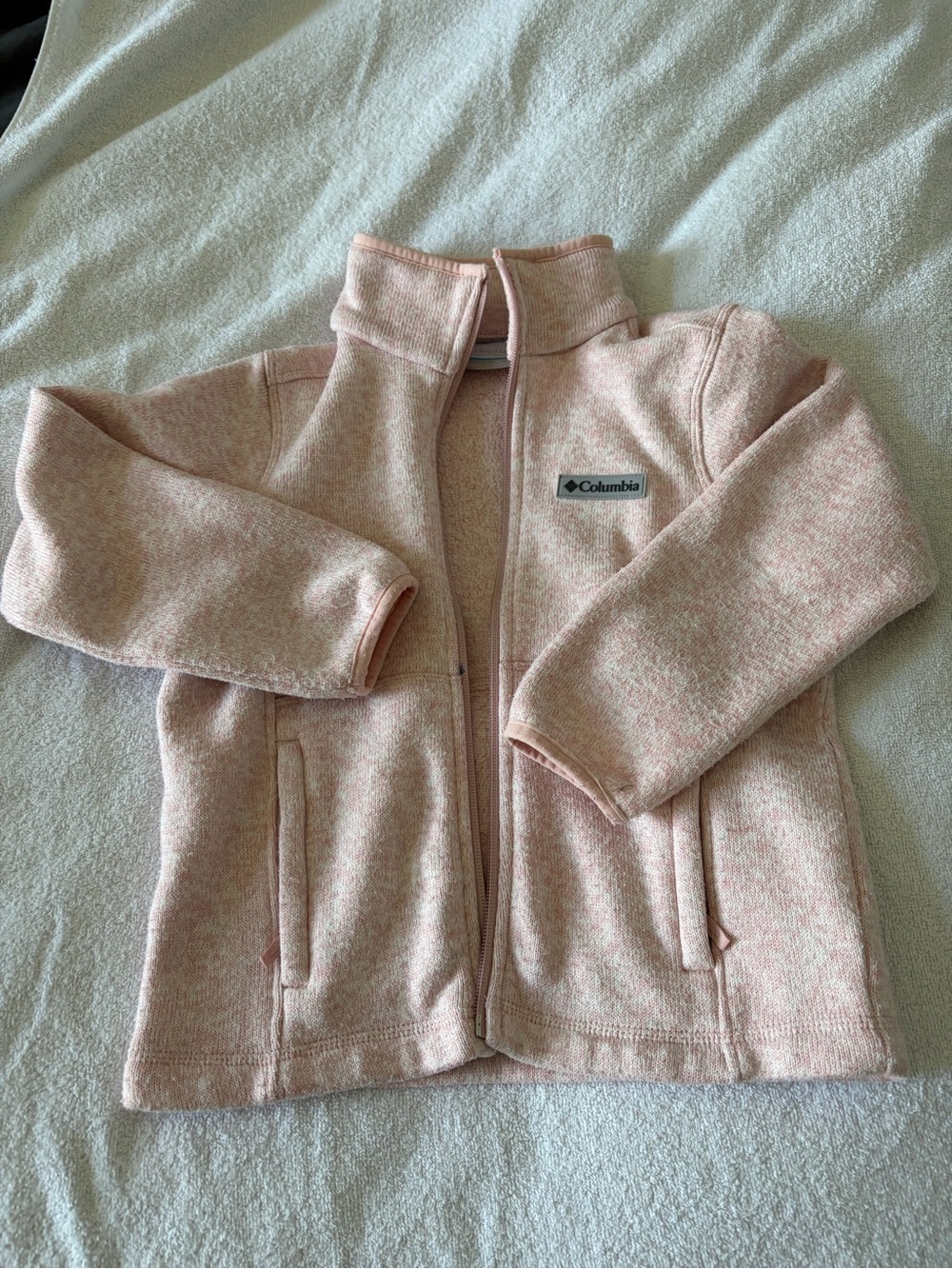 Columbia Kids Pale Pink Full-Zip Fleece Jacket